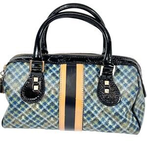 L.A.M.B. Gwen Stefani Teal Mandeville Bowler Satchel Bag Handbag Blue/Green Y2K